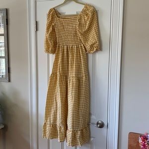 Yellow Gingham Dress